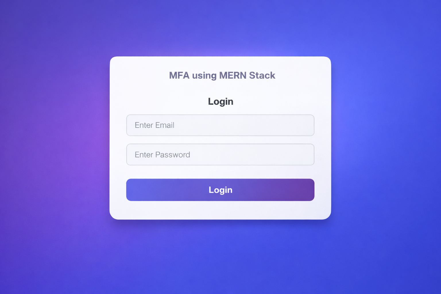 MFA MERN Authentication